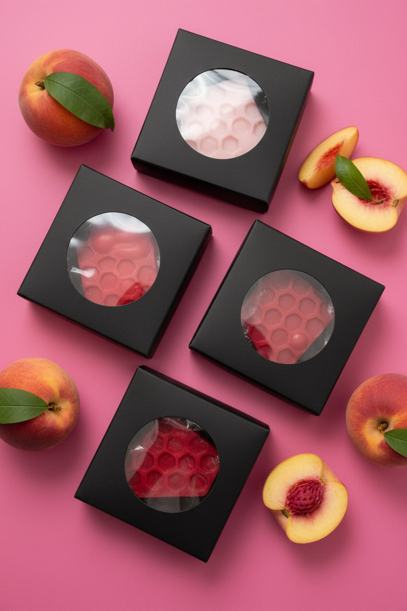Organic peach scented breast milk soaps